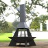 Incalzitor de terasa/gradina, Pyramid Rocket KRO-1073, Otel, Negru, 1580x800 mm, grosime 3 mm [2]