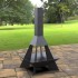 Incalzitor de terasa/gradina, Pyramid Rocket KRO-1073, Otel, Negru, 1580x800 mm, grosime 3 mm [3]