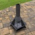 Incalzitor de terasa/gradina, Pyramid Rocket KRO-1073, Otel, Negru, 1580x800 mm, grosime 3 mm [4]