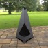 Incalzitor de terasa/gradina, Triangular Pyramid KRO-1071, Otel, Negru, 1200x700x700 mm, grosime 3 mm [7]