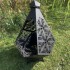 Incalzitor pentru terasa/gradina, Krodesign Diamond KRO-1090, Otel, Negru, diametru 1125 mm, grosime 3 mm [6]