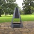 Incalzitor pentru terasa/gradina, Pyramid Hexagon Double KRO-1079, Otel, Negru, 1200x700x813 mm, grosime 3 mm [3]