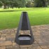Incalzitor pentru terasa/gradina, Pyramid Hexagon Double KRO-1079, Otel, Negru, 1200x700x813 mm, grosime 3 mm [4]