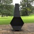 Incalzitor pentru terasa/gradina, Pyramid Hexagon II KRO-1076, Otel, Negru, 1200x605x406 mm, grosime 3 mm [3]