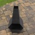 Incalzitor pentru terasa/gradina, Pyramid Hexagon II KRO-1076, Otel, Negru, 1200x605x406 mm, grosime 3 mm [4]