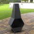 Incalzitor pentru terasa/gradina, Pyramid Hexagon II KRO-1076, Otel, Negru, 1200x605x406 mm, grosime 3 mm [7]