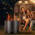 Incalzitor terasa fara fum, Vivatechnix Otel inoxidabil, Diametru 490 mm, Inaltime 390 mm, Negru [6]