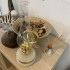 Lampa cu gaz lampant Vivatechnix Classic TR-1002A, rezervor sticla cu catifea, oglinda metal, Bej [2]