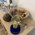Lampa cu gaz lampant Vivatechnix Classic TR-1002Blue, rezervor sticla cu catifea, oglinda metal, Albastru [2]