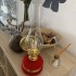 Lampa cu gaz lampant Vivatechnix Classic TR-1002R, rezervor sticla cu catifea, oglinda metal, Rosu [2]