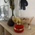 Lampa cu gaz lampant Vivatechnix Classic TR-1002R, rezervor sticla cu catifea, oglinda metal, Rosu [6]