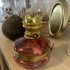 Lampa cu gaz lampant Vivatechnix Classic TR-1003R, rezervor sticla, oglinda metal, Roz [5]