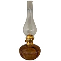 Lampa cu gaz lampant Vivatechnix TR-1014, sticla maro 