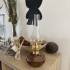 Lampa cu gaz lampant Vivatechnix TR-1015, sticla maro decorata [6]