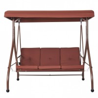 Leagan pentru gradina, 3 locuri, Rabatabil, Vivatechnix Maro, Otel, panza Oxford, 1850Ã—1170Ã—1770 mm, max 340 kg, Perne detasabile