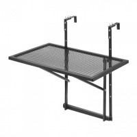 Masa suspendata, pliabila, pentru balcon, Otel Inoxidabil, max 25 kg, 610 x 530 x 590 mm, Negru Masa suspendata, pliabila, pentru balcon, Otel Inoxidabil, max 25 kg, 610 x 530 x 590 mm, Negru
