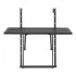 Masa suspendata, pliabila, pentru balcon, Otel Inoxidabil, max 25 kg, 610 x 530 x 590 mm, Negru [2]