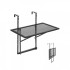 Masa suspendata, pliabila, pentru balcon, Otel Inoxidabil, max 25 kg, 610 x 530 x 590 mm, Negru [9]