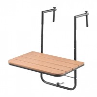 Masa suspendata, pliabila, pentru balcon, Otel Inoxidabil/MDF, max 25 kg, 595 x 620 x 800 mm, Maro/Negru Masa suspendata, pliabila, pentru balcon, Otel Inoxidabil/MDF, max 25 kg, 595 x 620 x 800 mm, Maro/Negru
