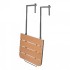 Masa suspendata, pliabila, pentru balcon, Otel Inoxidabil/MDF, max 25 kg, 595 x 620 x 800 mm, Maro/Negru [3]