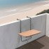 Masa suspendata, pliabila, pentru balcon, Otel Inoxidabil/MDF, max 25 kg, 595 x 620 x 800 mm, Maro/Negru [4]