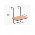 Masa suspendata, pliabila, pentru balcon, Otel Inoxidabil/MDF, max 25 kg, 595 x 620 x 800 mm, Maro/Negru [5]