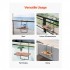 Masa suspendata, pliabila, pentru balcon, Otel Inoxidabil/MDF, max 25 kg, 595 x 620 x 800 mm, Maro/Negru [6]