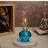 Mini Lampa cu gaz Vivatechnix Kutulu TR-1012A, inaltime 20 cm, Albastru, abajur de sticla [2]