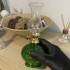 Mini Lampa cu gaz Vivatechnix Kutulu TR-1012V, inaltime 20 cm, Verde, abajur de sticla [3]