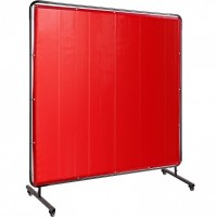 Paravan sudura impotriva scanteilor Vevor 183x183 cm, cadru otel, 4 roti, rosie Paravan sudura impotriva scanteilor Vevor 183x183 cm, cadru otel, 4 roti, rosie