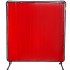 Paravan sudura impotriva scanteilor Vevor 183x183 cm, cadru otel, 4 roti, rosie [2]