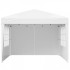 Pavilion de gradina cu pereti laterali cu ferestre, Pliabil, 2.95 x l 2.95 x H 2.63 m, Alb, Geanta transport [2]