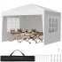 Pavilion de gradina cu pereti laterali cu ferestre, Pliabil, 2.95 x l 2.95 x H 2.63 m, Alb, Geanta transport [8]