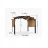 Pavilion retractabil, 2.96 x 3.95 x 2.3 m, impermeabilizare superioara, protectie solara UV50+, Otel/Poliester, Bej [4]