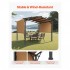 Pavilion retractabil, 2.96 x 3.95 x 2.3 m, impermeabilizare superioara, protectie solara UV50+, Otel/Poliester, Bej [9]