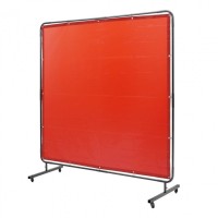 Perdea sudura impotriva scanteilor cu cadru otel, 180x180 cm, 4 x roti, Rosu, Protectie UV Perdea sudura impotriva scanteilor cu cadru otel, 180x180 cm, 4 x roti, Rosu, Protectie UV