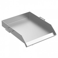 Plita inox pentru gratar pe carbuni, gaz sau electric, Vivatechnix Plancha Inox, 40,6 x 45,7 x 6 cm, cu manere