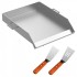 Plita inox pentru gratar pe carbuni, gaz sau electric, Vivatechnix Plancha Inox, 40,6 x 45,7 x 6 cm, cu manere [2]