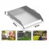 Plita inox pentru gratar pe carbuni, gaz sau electric, Vivatechnix Plancha Inox, 40,6 x 45,7 x 6 cm, cu manere [7]