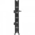 Poarta pliabila acordeon, Vivatechnix Otel, Negru, 2 x roti, Latime extinsa 170 cm, Inaltime 126 cm [4]