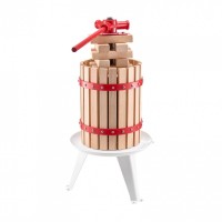 Presa mica pentru struguri si fructe moi, Capacitate 6 l, Otel/Lemn fag, 430x290x575 mm Presa mica pentru struguri si fructe moi, Capacitate 6 l, Otel/Lemn fag, 430x290x575 mm