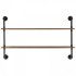 Raft metalic cu 2 x polite incluse din lemn, Vivatechnix Industrial, 1245 x 260 x 775 mm [3]