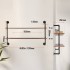 Raft metalic cu 2 x polite incluse din lemn, Vivatechnix Industrial, 1245 x 260 x 775 mm [6]
