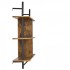 Raft metalic cu 3 x polite incluse din lemn, Vivatechnix Industrial, 1050 x 240 x 965 mm [2]