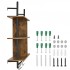 Raft metalic cu 3 x polite incluse din lemn, Vivatechnix Industrial, 1050 x 240 x 965 mm [4]