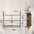 Raft metalic cu 3 x polite incluse din lemn, Vivatechnix Industrial, 1050 x 240 x 965 mm [6]