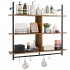 Raft metalic cu 3 x polite incluse din lemn, Vivatechnix Industrial, 1050 x 240 x 965 mm [7]