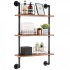 Raft metalic cu 3 x polite incluse din lemn, Vivatechnix Industrial, 630 x 205 x 1065 mm [7]