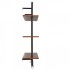 Raft metalic cu 3 x polite incluse din lemn, Vivatechnix Industrial, 800 x 245 x 965 mm [2]