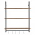 Raft metalic cu 3 x polite incluse din lemn, Vivatechnix Industrial, 800 x 245 x 965 mm [3]